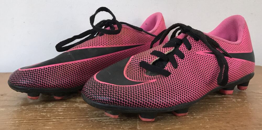 Nike Kids Jr Bravata II FG 644442-600 Pink Soccer Cleats Athletic Shoes 3Y